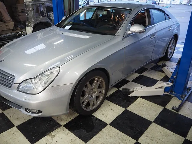 メルセデスベンツ　CLS350　エンジンチェックランプ警告灯　点灯　点検　修理　整備　新潟市のお客様