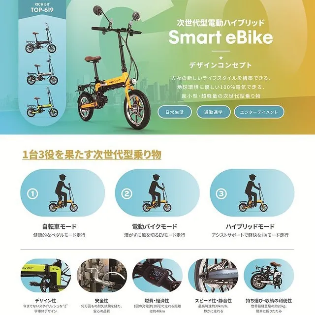 Smart eBike・公道仕様のRICHBIT TOP619