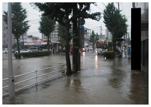 冠水道路でエンストのリスク。その原因。気をつけること。