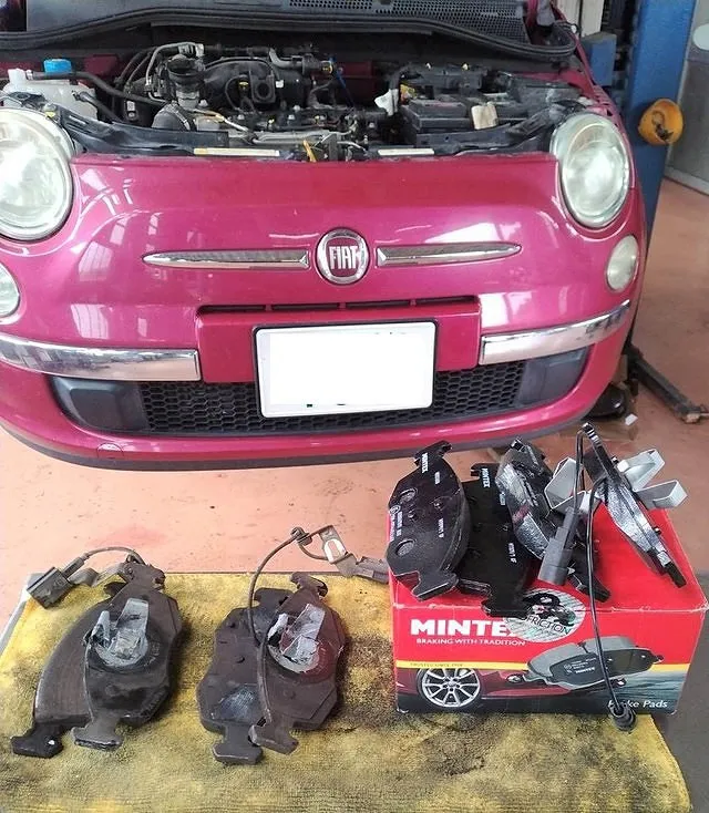FIAT｜500｜ﾌﾞﾚｰｷ摩耗/ｸｰﾗﾝﾄ修理｜鹿児島県鹿屋市｜EUROCARS