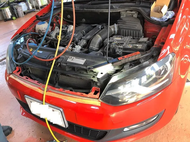 ﾌｫﾙｸｽﾜｰｹﾞﾝ修理：ﾎﾟﾛ　ｴｱｺﾝｶﾞｽ漏れ修理　鹿児島県鹿屋市　EURO CARS