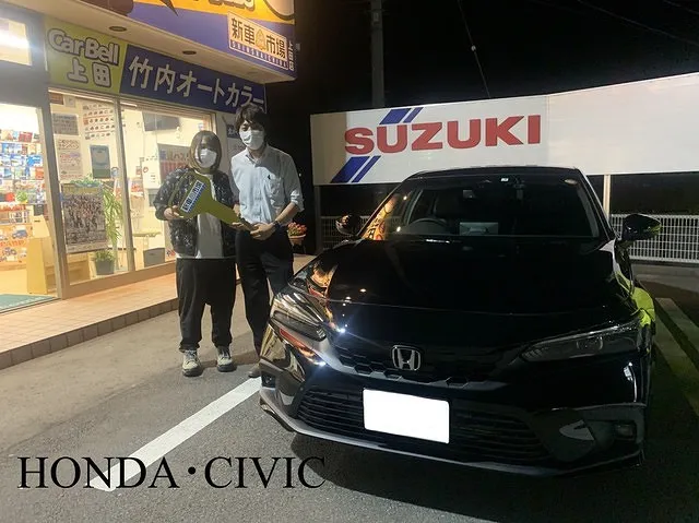 上田市のT様にHONDAのシビックを納車させていただきました！