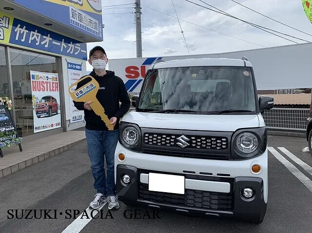 上田市のA様に新車のSUZUKI・ｽﾍﾟｰｼｱｷﾞｱを納車させていただきました！