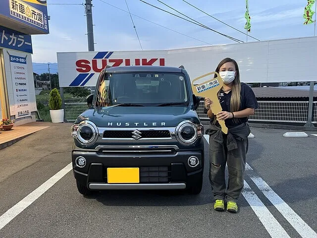 上田市のS様に新車のSUZUKI・HUSTLERを納車しました！