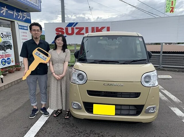中野市のI様に新車のDAIHATSU・キャンバスを納車いたしました！