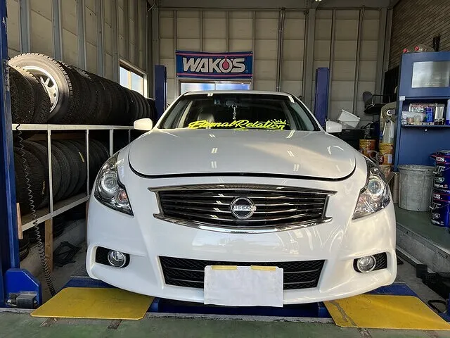 茨城県笠間市　トルコン太郎　日産　スカイライン　ATF圧送交換