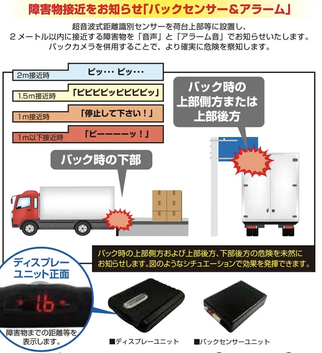 大阪市淀川区 |トラックのバックセンサー取付ができるトラサポくん