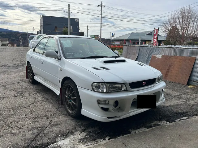 沼田市　インプレッサ　ＧＣ8　ワコーズ塩害ガード施工事例　下回り塗装