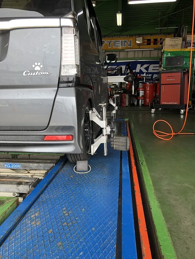 ホンダ　N-BOX　アライメント　調整　島根　大田