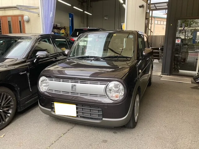 アルトラパン　HE33S 車高調　社外ナビ取り付け